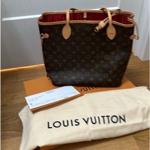 Louis Vuitton Neverfull MM Monogram Dust Bag-Box- Purchased In Paris w/ receipt